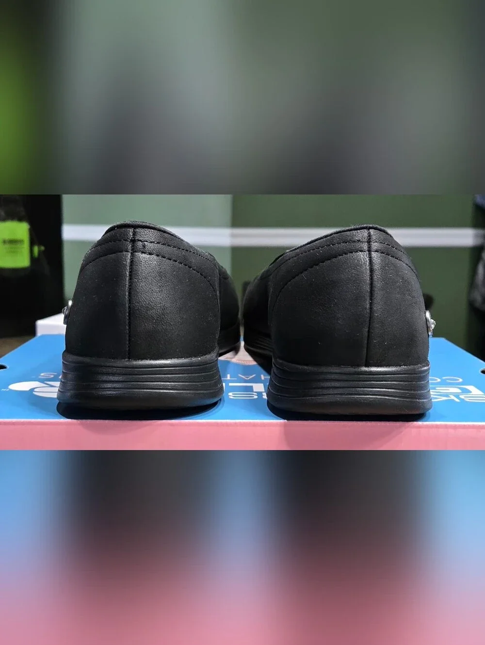 Skechers Black Women's Quilted Slip-On Ballet Flats #1296 - Picture 5 of 8